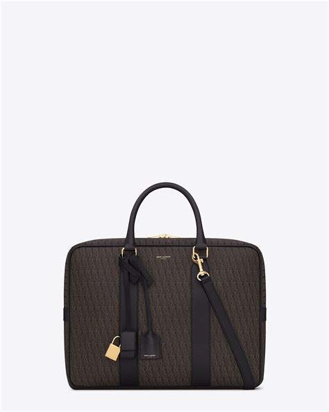 ysl monogram museum briefcase hedi vintage|ysl dresses sale.